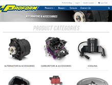 Tablet Screenshot of proformparts.com